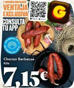 Gadis Chorizo barbacoa oferta