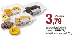 BonpreuEsclat Musfi's - galetes farcides de xocolata oferta