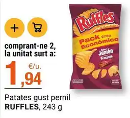 BonpreuEsclat Ruffles - patates gust pernil oferta