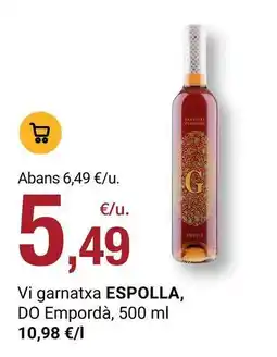 BonpreuEsclat Vi garnatxa do empordà oferta