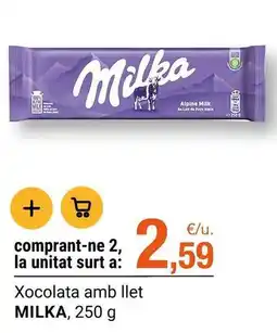 BonpreuEsclat Milka - xocolata amb llet oferta