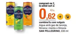 BonpreuEsclat San pellegrino - agua amb gas de taronja oferta