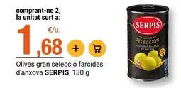 BonpreuEsclat Serpis - olives gran seleccio farcides d'anxova oferta