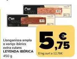 Supeco Leyenda ibérica - longanissa ampla o xoriço iberics extra culans oferta