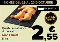 Supeco Quarters posteriors de pollastre gran format oferta
