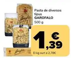 Supeco Garofalo - pasta de diversos tipus oferta