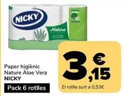 Supeco Nicky - nature paper higiènic aloe vera oferta