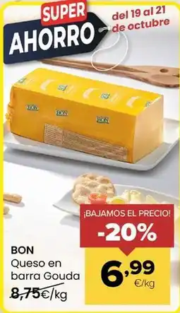 Autoservicios Familia Bon - queso en barra gouda oferta