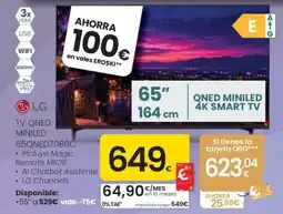 Eroski LG TV QNED MINILED 65QNED70B6C oferta