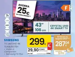 Eroski Samsung tv led uhd 4k tu43u8075h oferta