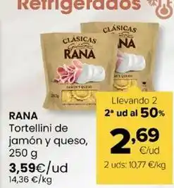 Autoservicios Familia Rana - tortellini de jamon y queso oferta