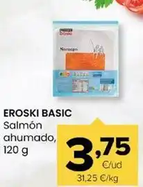 Autoservicios Familia Eroski basic - salmon ahumado oferta