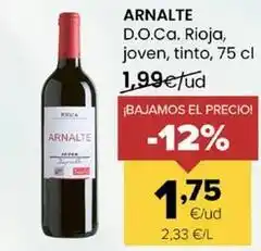 Autoservicios Familia Arnalte - d.o.ca. rioja, joven, tinto oferta