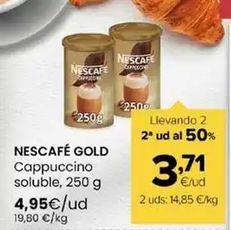 Autoservicios Familia Nescafé - gold cappuccino soluble oferta