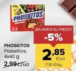 Autoservicios Familia Phoskitos - pastelitos oferta