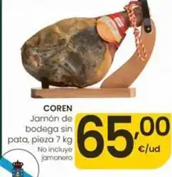 Eroski Coren - jamon de bodega sin pata oferta