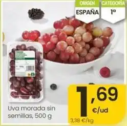 Eroski Uva morada sin semillas oferta