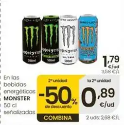Eroski Monster - en las bebidas energeticas oferta