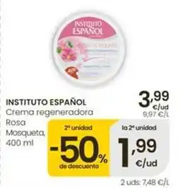 Eroski Instituto español - crema regeneradora rosa mosqueta oferta