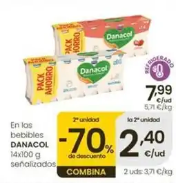 Eroski Danone - en los bebibles danacol oferta