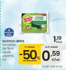 Eroski Scotch-brite - estropajo de fibra verde gigante oferta