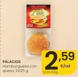 Eroski Palacios - hamburguesa con queso oferta