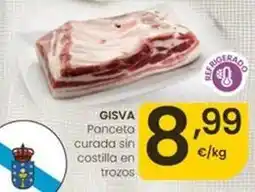Eroski Gisva - panceta curada sin costilla en trozos oferta