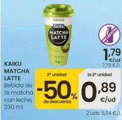 Eroski Kaiku - matcha latte bebida de te matcha con leche oferta