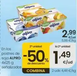 Eroski Alpro - en los postres de soja oferta