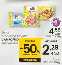 Eroski Campofrío - en los productos pavofrío oferta
