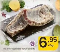 Eroski Tira de costilla de cerdo salada oferta