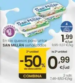 Eroski San millán - en los quesos para untar oferta