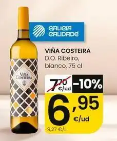 Eroski Viña costeira - d.o. ribeiro blanco oferta