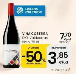 Eroski Viña costeira - d.o. valdeorras, tinto oferta