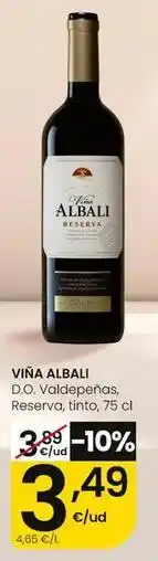 Eroski Viña albali - d.o.valdepenas reserva, tinto oferta