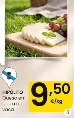 Eroski Hipolito - queso en barra de vaca oferta
