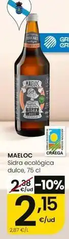 Eroski Maeloc - sidra ecologica dulce oferta