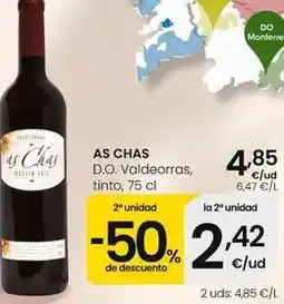 Eroski As chas - d.o. valdeorras, tinto oferta