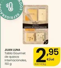 Eroski Juan luna - tabla gourmet de quesos internacionales oferta