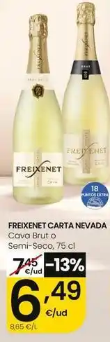 Eroski Freixenet - carta nevada cava brut o semi-seco oferta