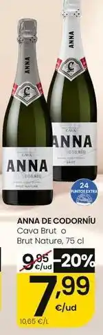 Eroski Anna de codorniu - cava brut o brut nature oferta