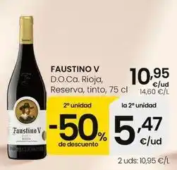 Eroski Faustino v - d.o.ca. rioja, reserva, tinto oferta