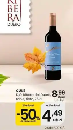 Eroski Cune - d.o. ribera del duero roble tinto oferta