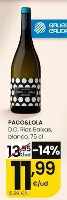 Eroski Paco & lola - d.o. rias baixas blanco oferta