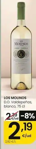Eroski Los molinos - d.o.valdepenas blanco oferta