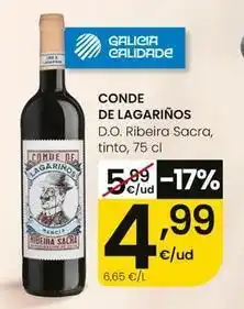 Eroski Conde de lagarinos - d.o. ribeira sacra, tinto oferta