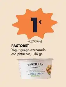 Supermercados Lupa Pastoret - yogur griego azucarado con pistachos oferta