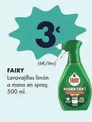 Supermercados Lupa Fairy - lavavajillas limón a mano en spray oferta