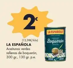 Supermercados Lupa La española - aceitunas verdes rellenas de boquerón oferta