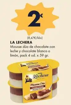 Supermercados Lupa La lechera - mousse duo de chocolate con leche y chocolate blanco o limón oferta